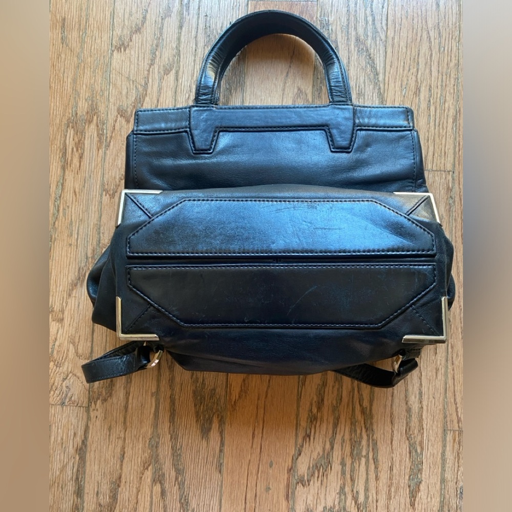 ALEXANDER WANG Black Prisma Skeletal Softest leather Fold Over Backpack